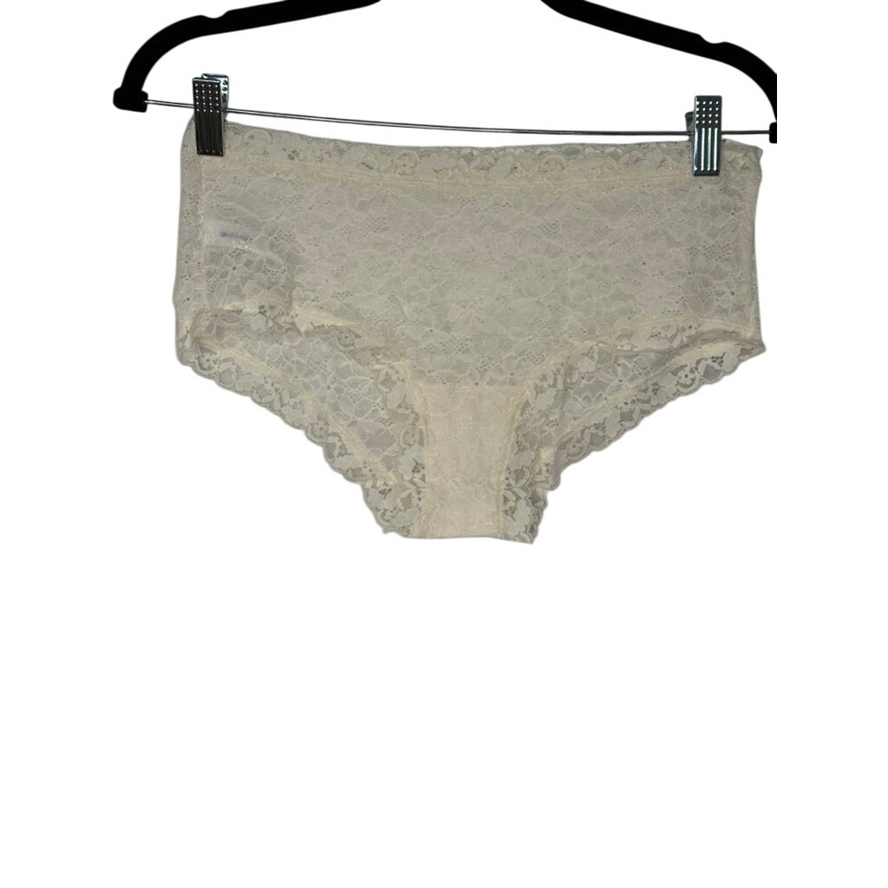 Old Navy Lace Underwear Panties High Waist Beige Nylon Spandex‎ Womens Medium